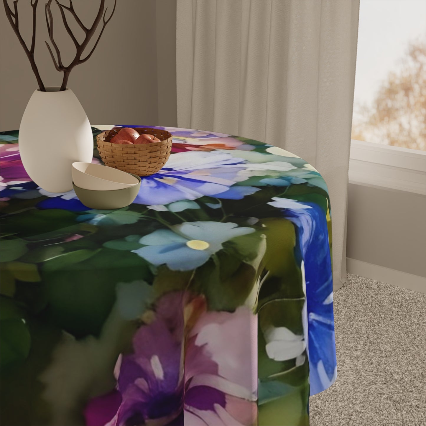 Impressionistic Pansies Accent Tablecloth