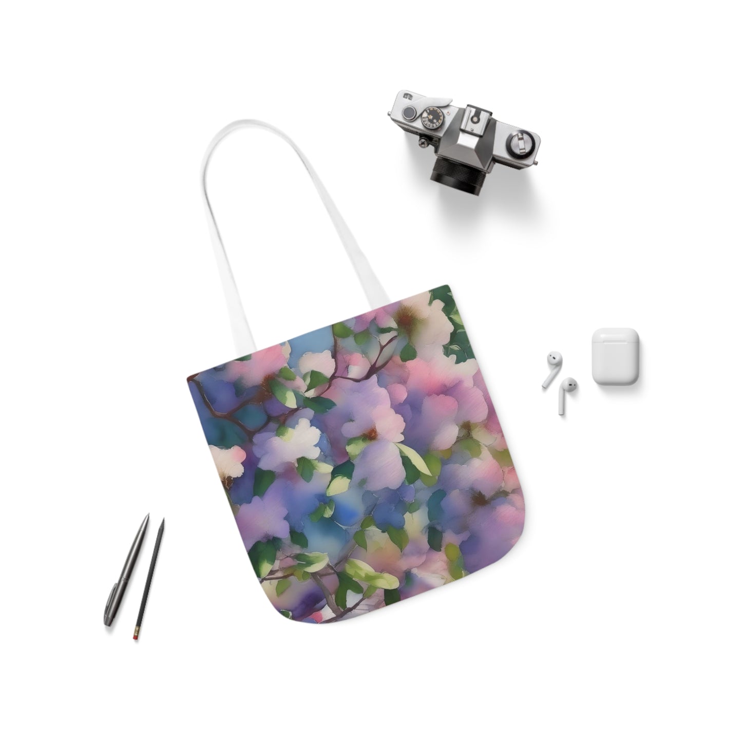 Spring Floral Canvas Tote