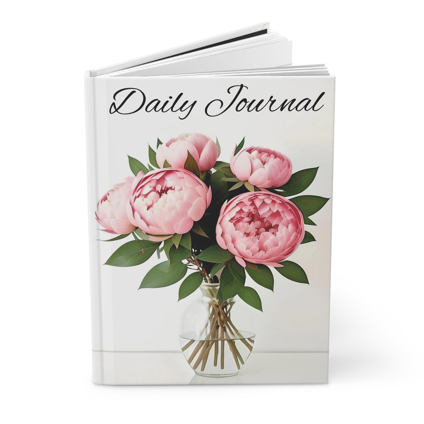 Peonies in a Vase Hardcover Journal