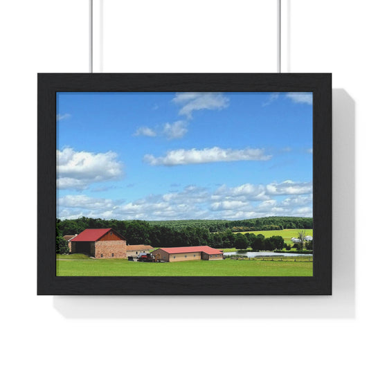 Farm Scene in Summer Framed Poster