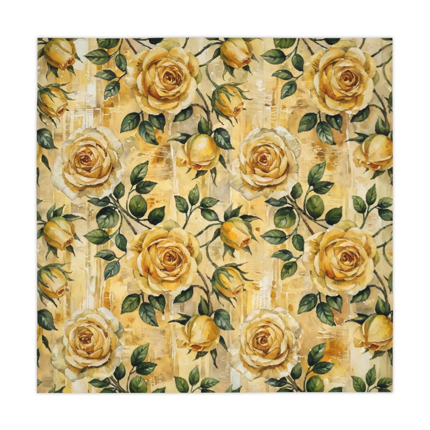 Golden Rose Garden – Floral Tablecloth