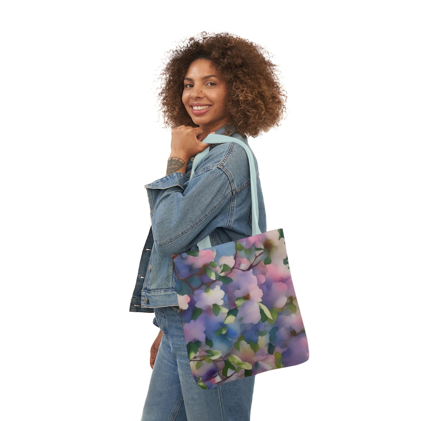 Spring Floral Canvas Tote