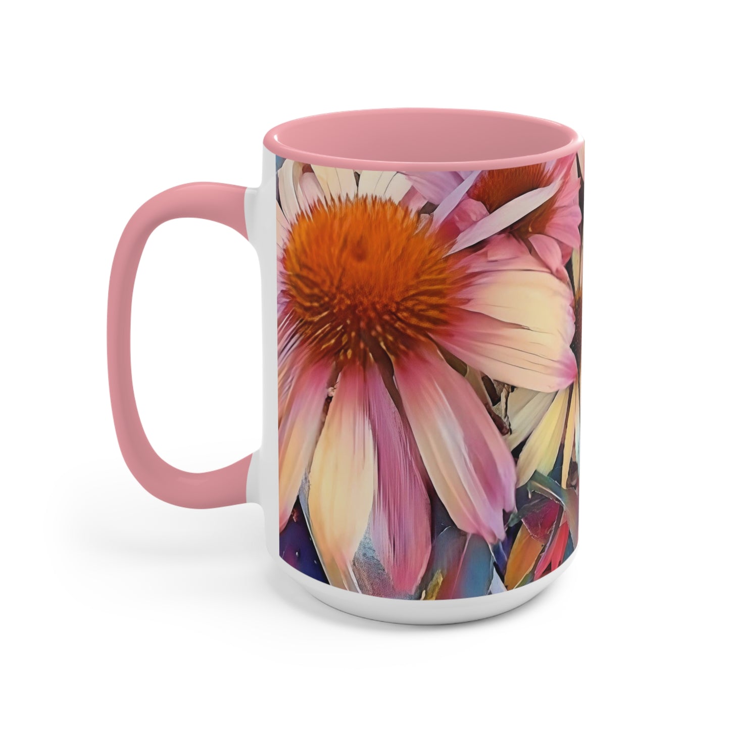 Pink Daisy Boho Accent Mugs