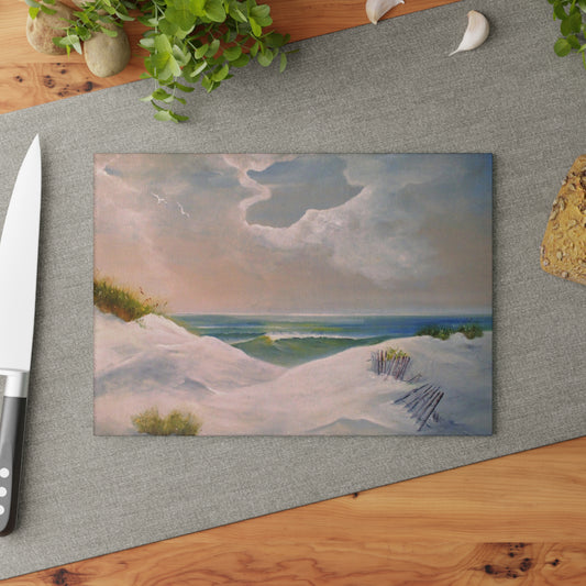 Angel on the Beach Glass Cutting Board