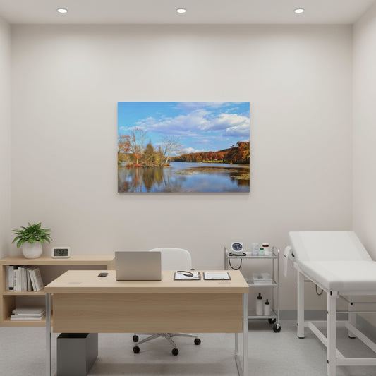 Hopewell Lake in Autumn Canvas | Rustic