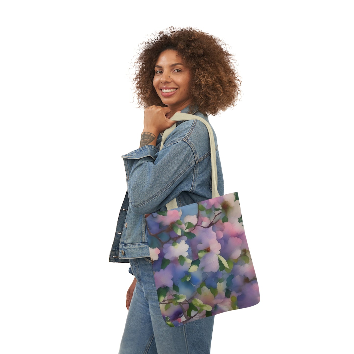 Spring Floral Canvas Tote