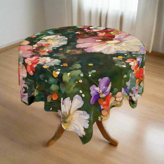 Splashing Flowers Accent Tablecloth