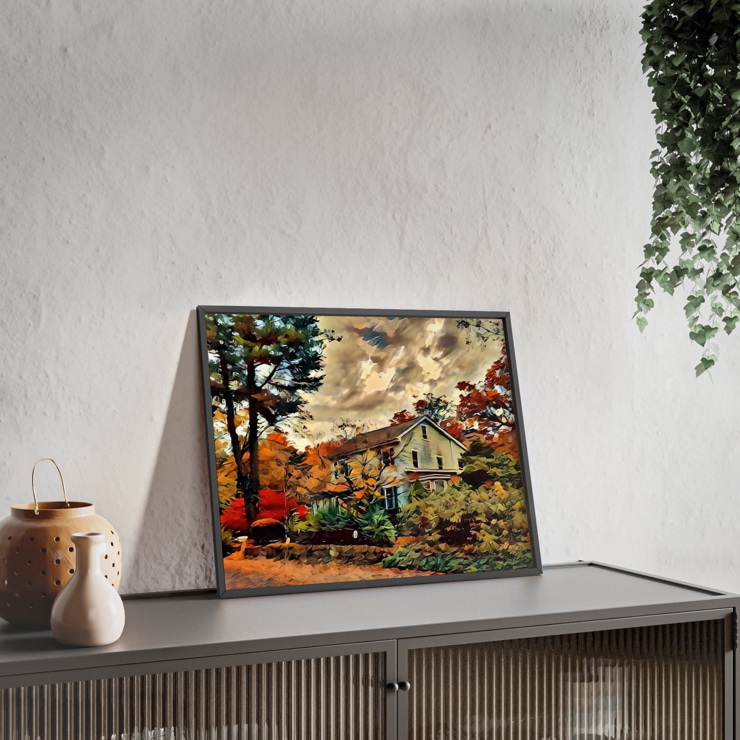 Impressionistic Fall Country Home