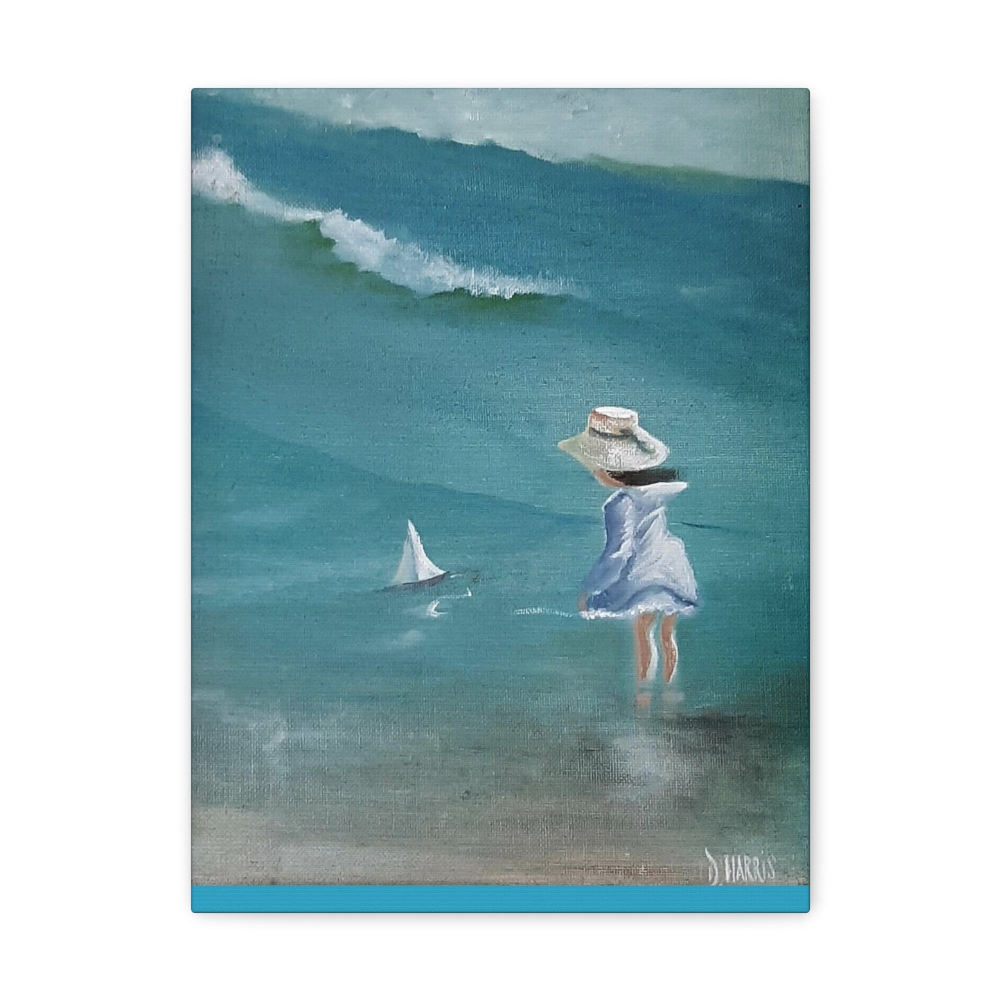 Dodie's Girl on the Beach Canvas