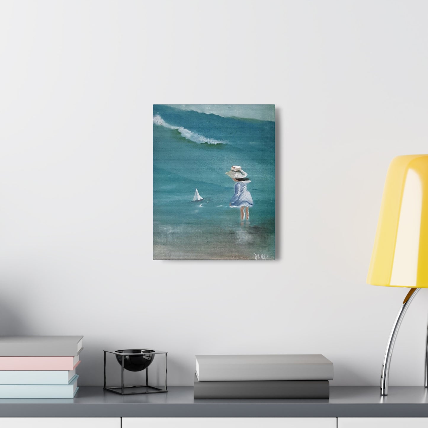 Dodie's Girl on the Beach Canvas