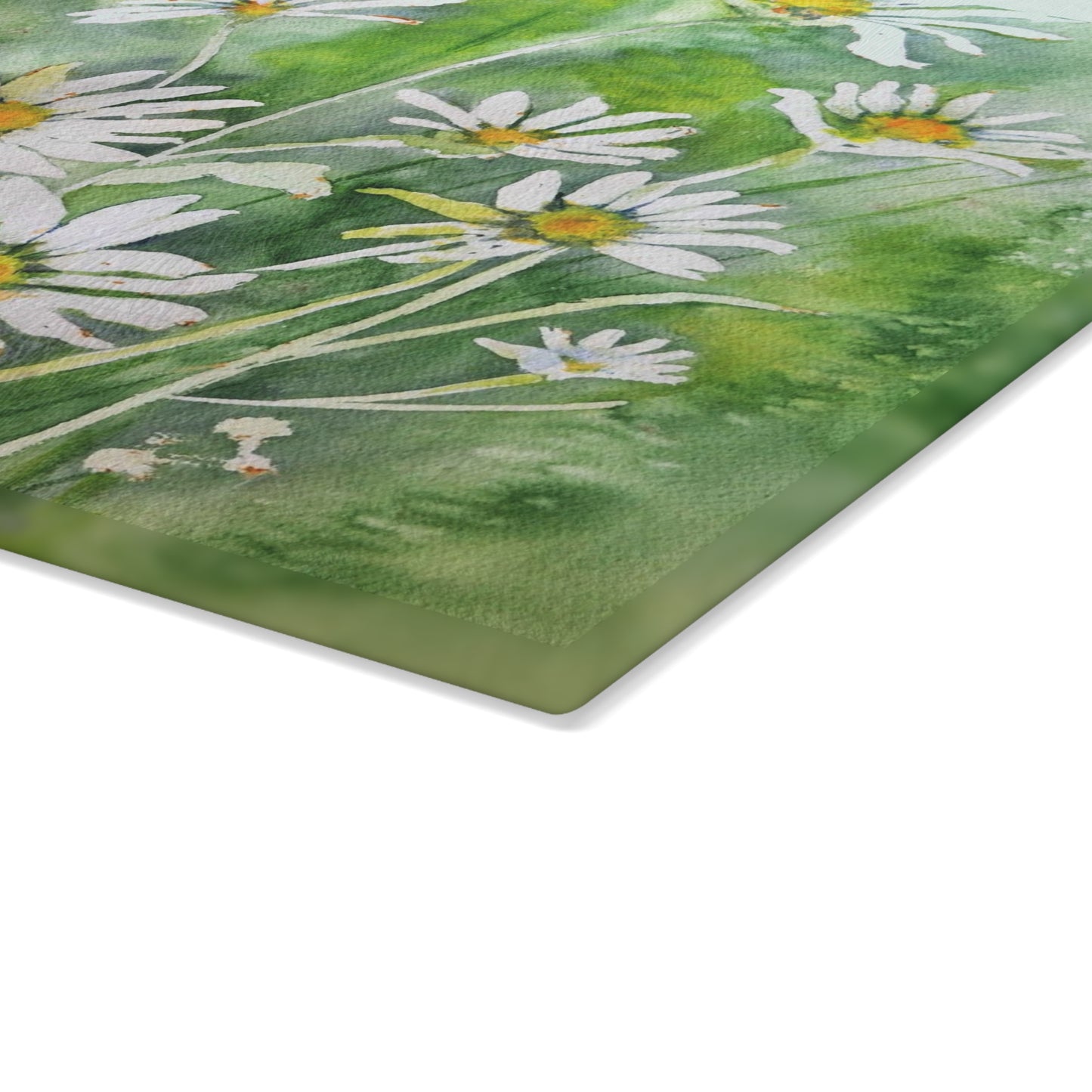Dodie's Daisies Glass Cutting Board