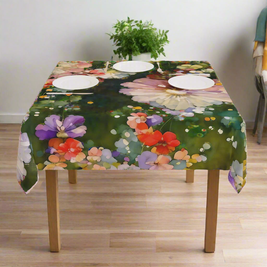Splashing Flowers Accent Tablecloth
