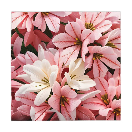 Pink Flowers Accent Tablecloth
