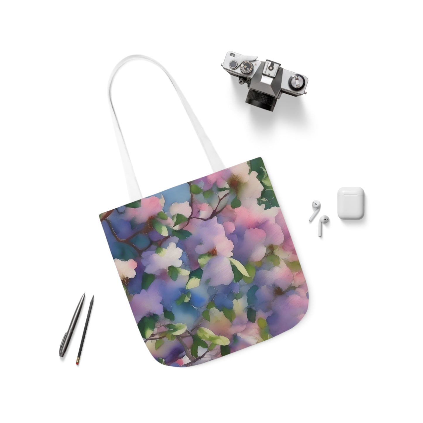 Spring Floral Canvas Tote