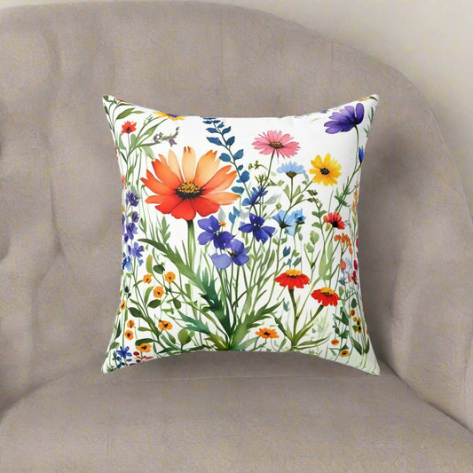 Wild Wildflower Square Pillow