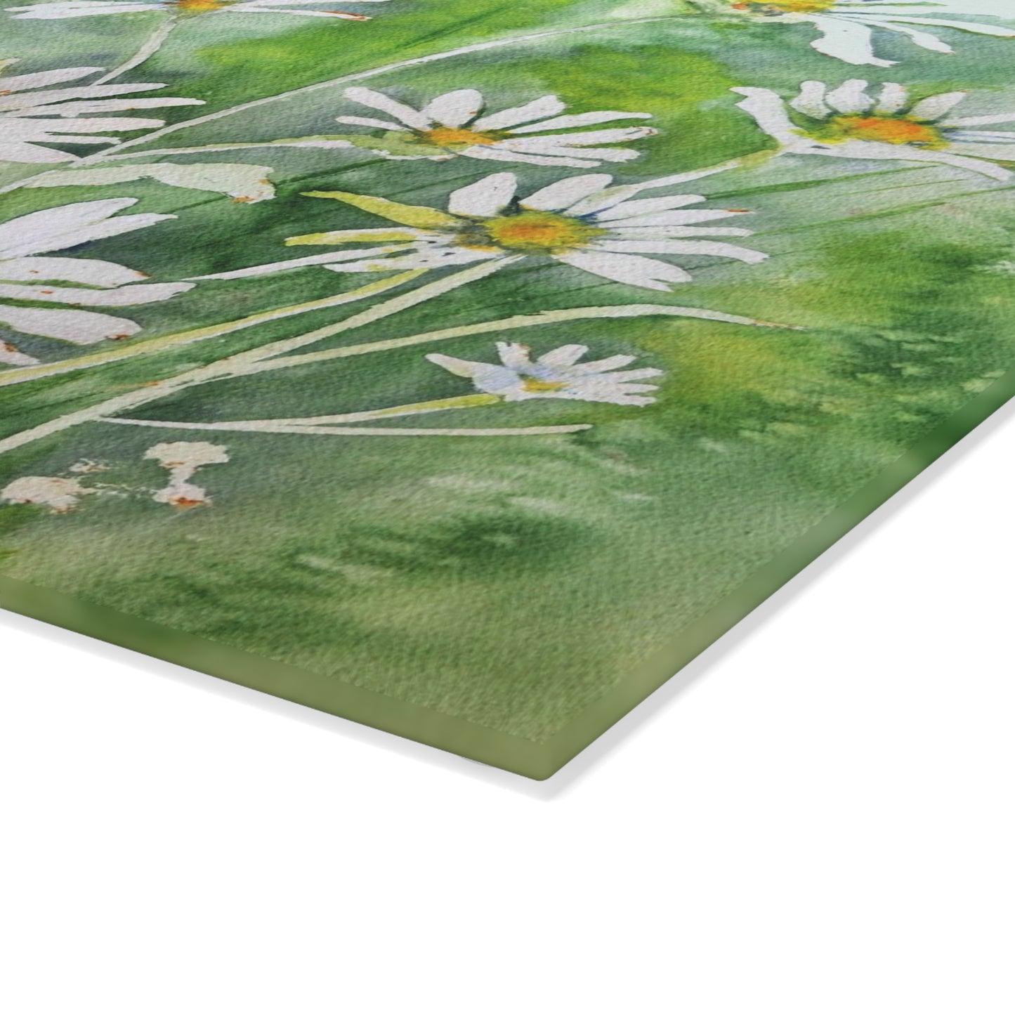 Dodie's Daisies Glass Cutting Board