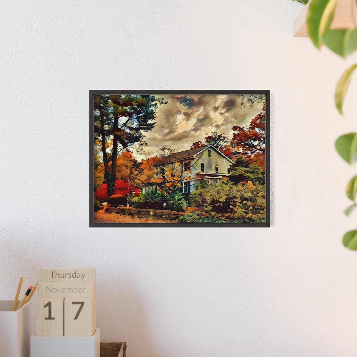 Impressionistic Fall Country Home