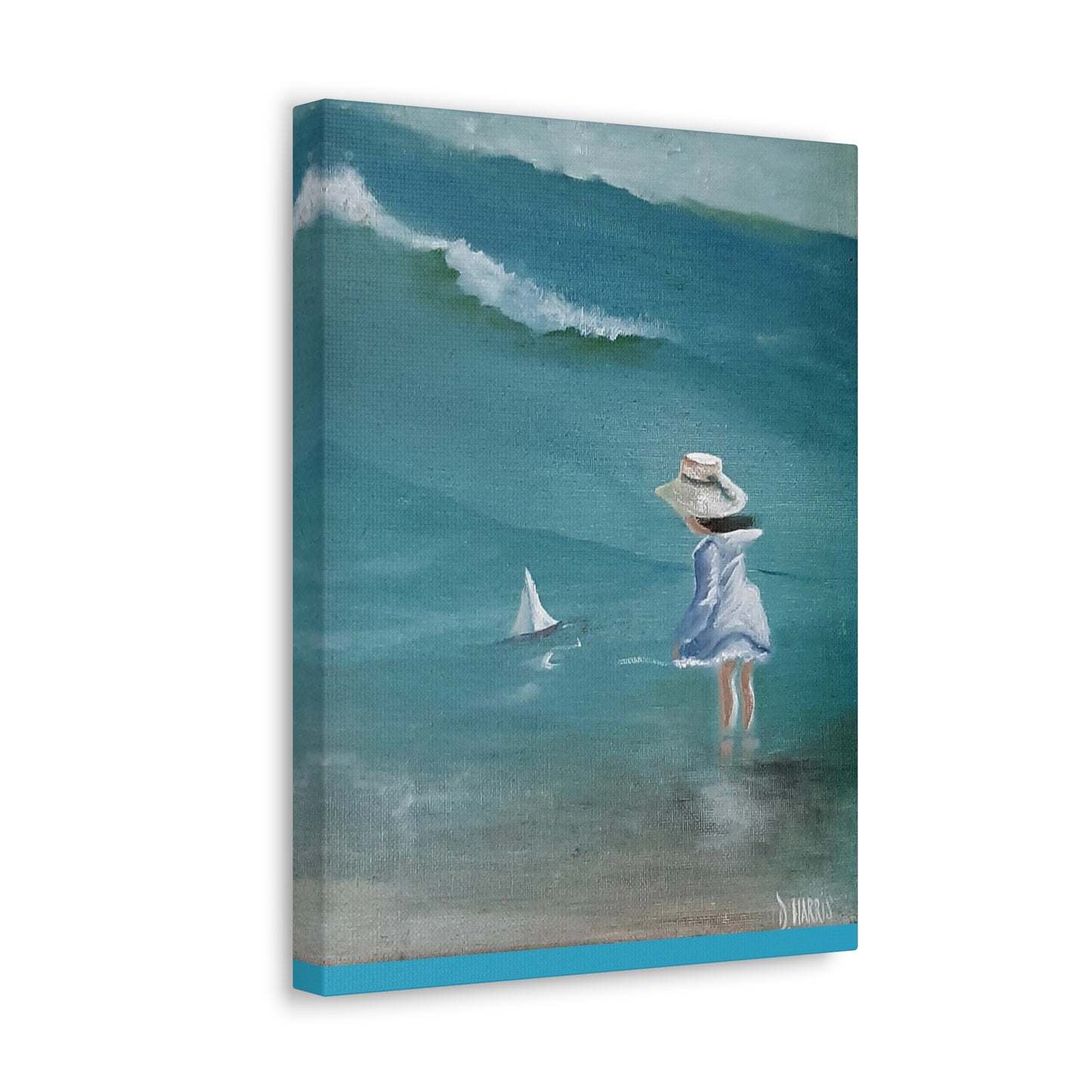 Dodie's Girl on the Beach Canvas