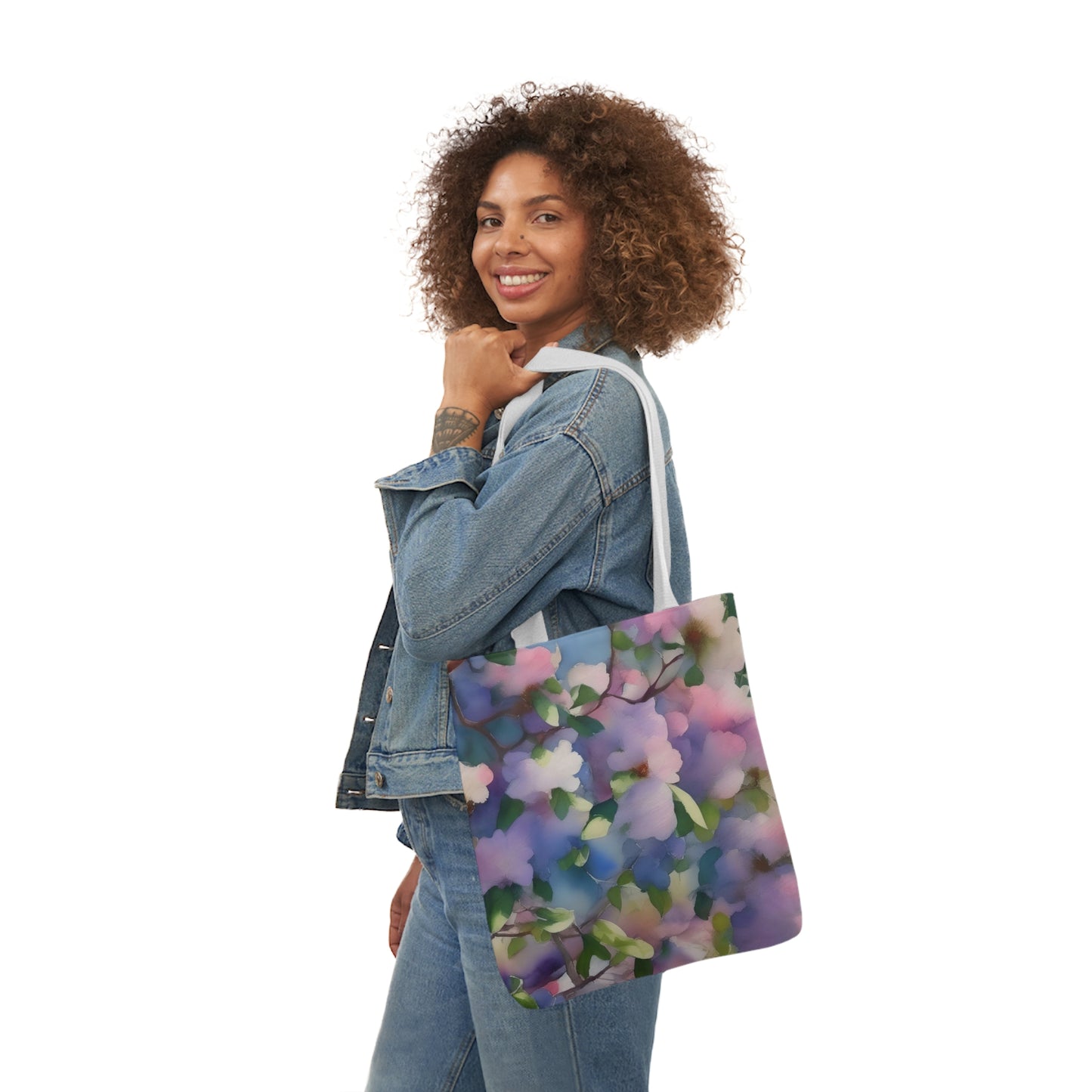 Spring Floral Canvas Tote