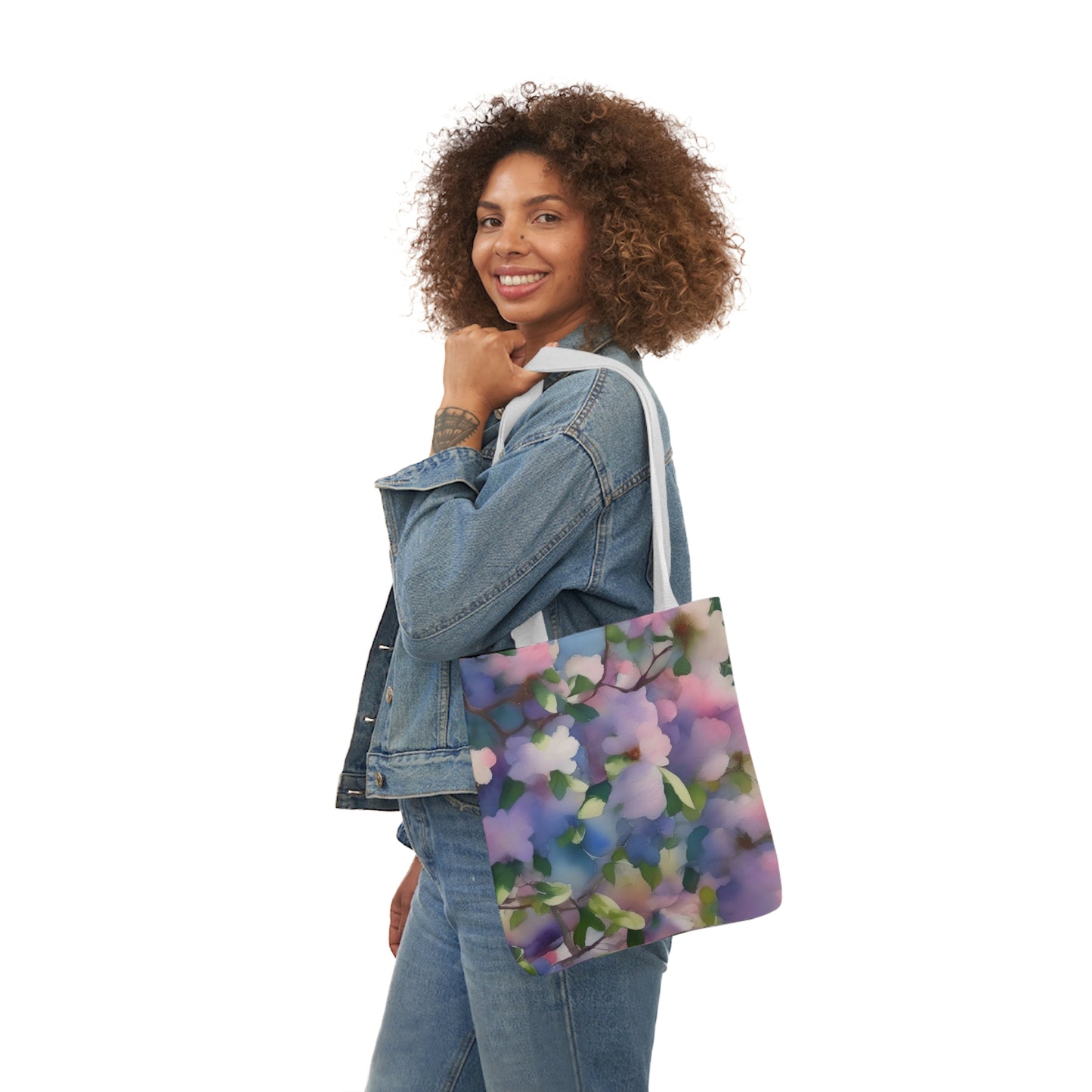 Spring Floral Canvas Tote