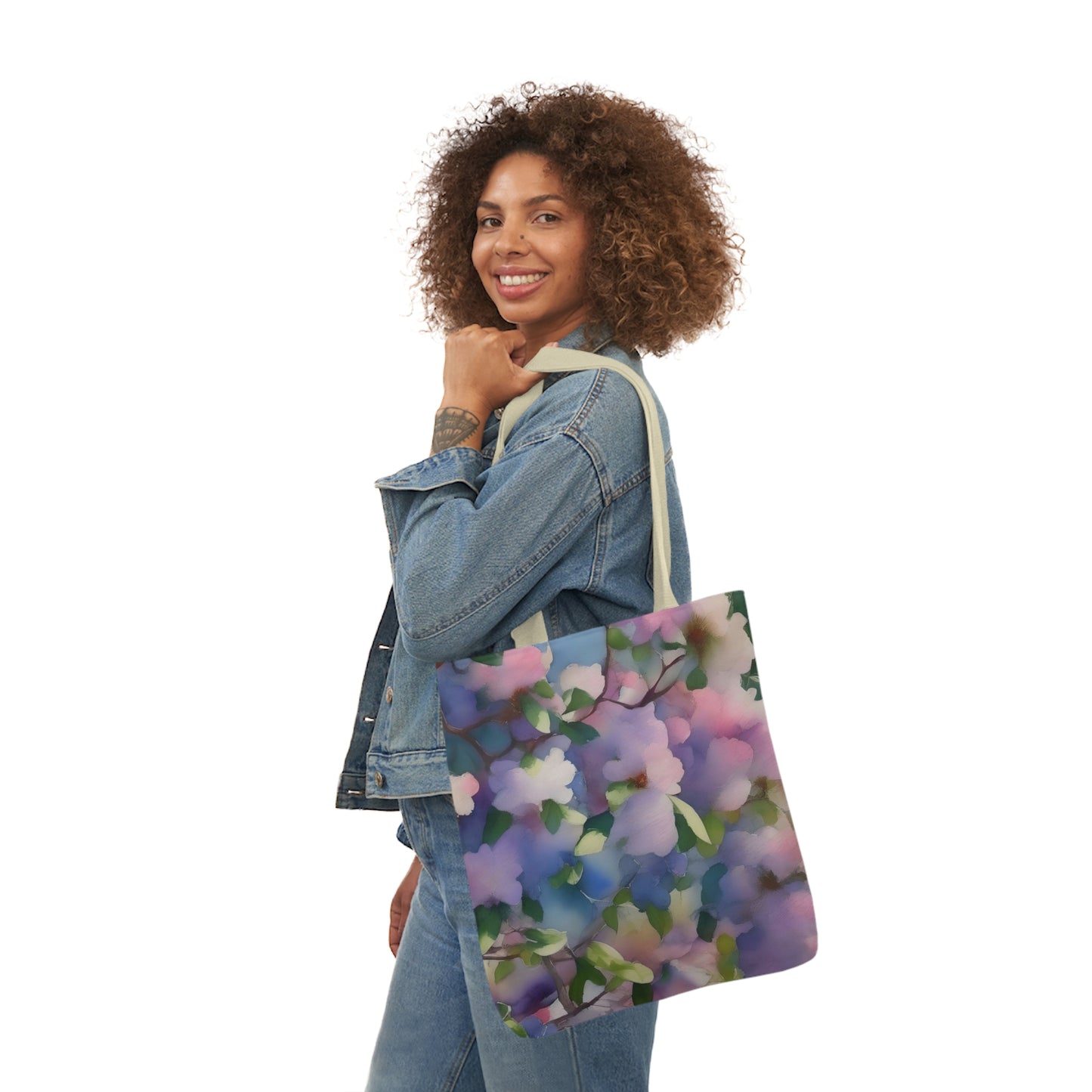 Spring Floral Canvas Tote