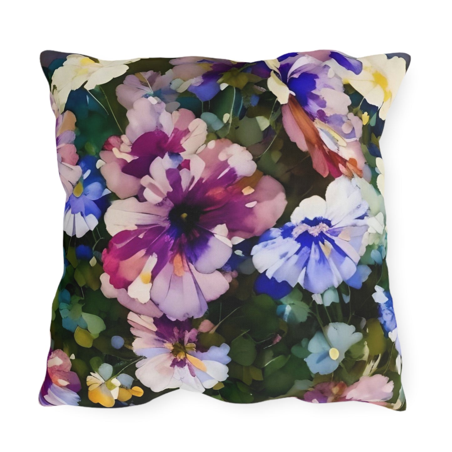 Vibrant Floral Outdoor Pillow