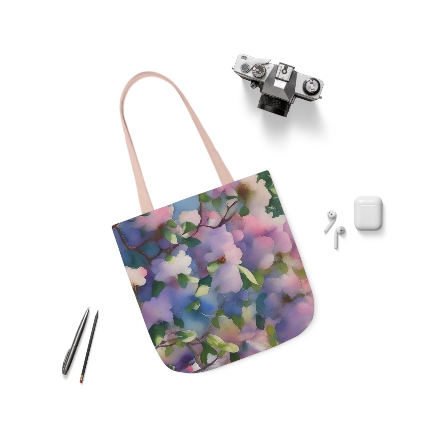 Spring Floral Canvas Tote