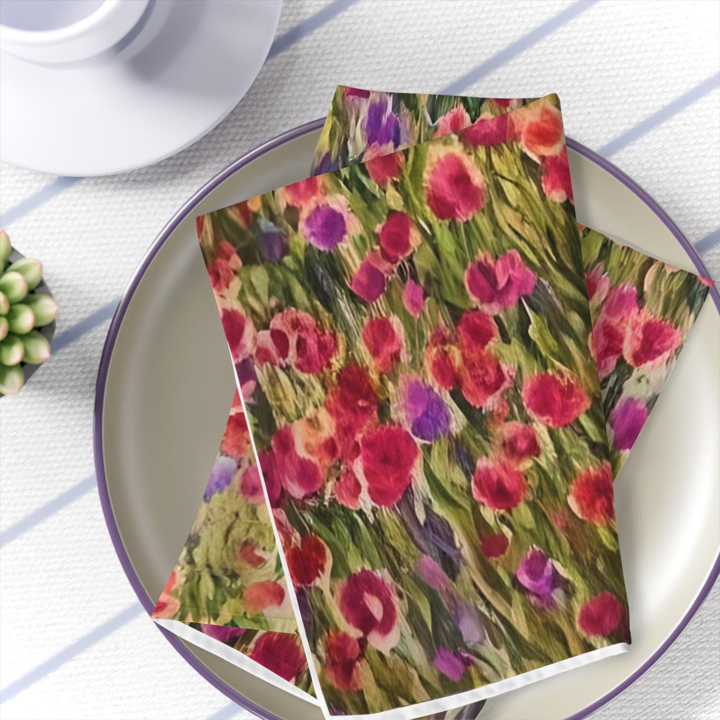 Impressionistic Wildflower Field Napkins
