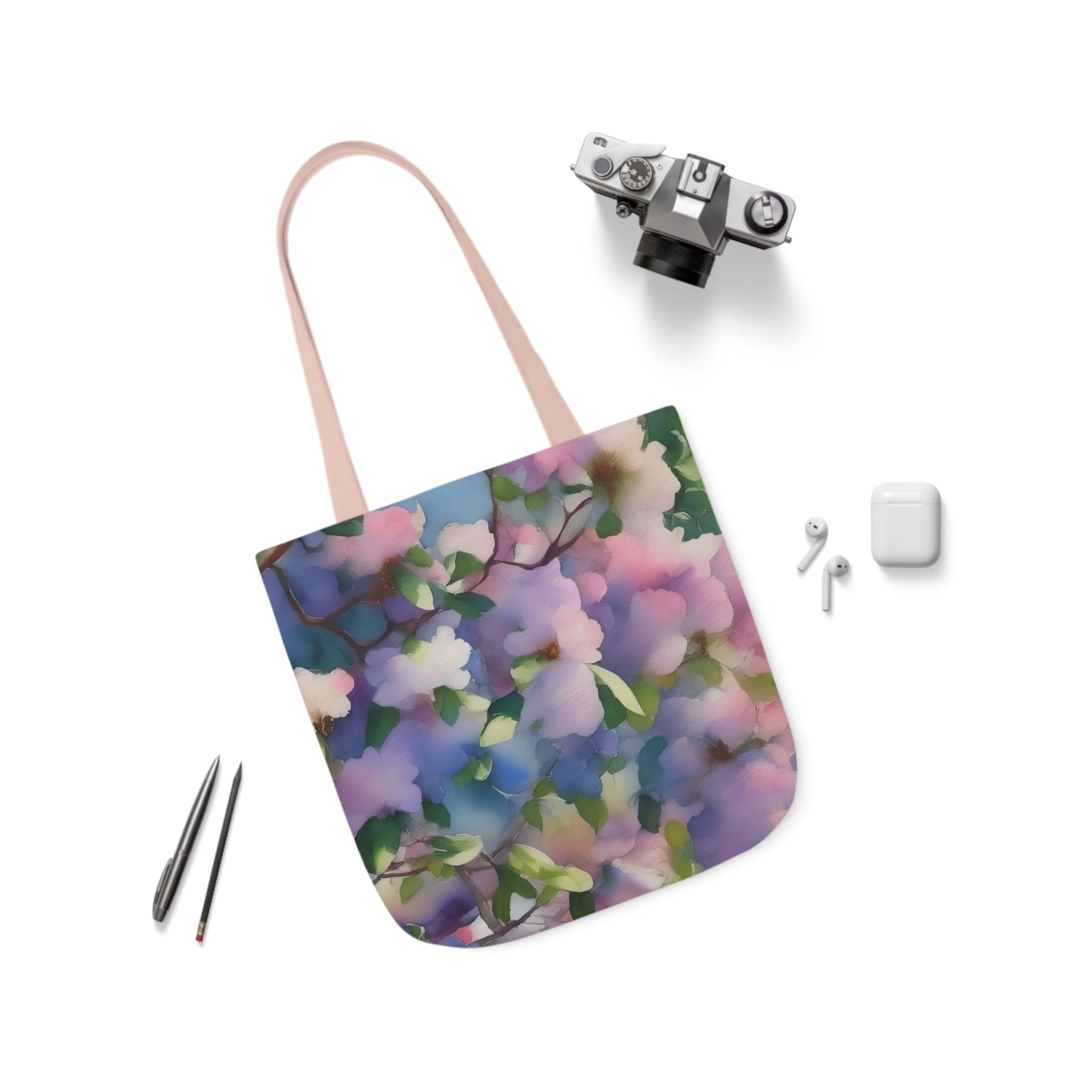 Spring Floral Canvas Tote