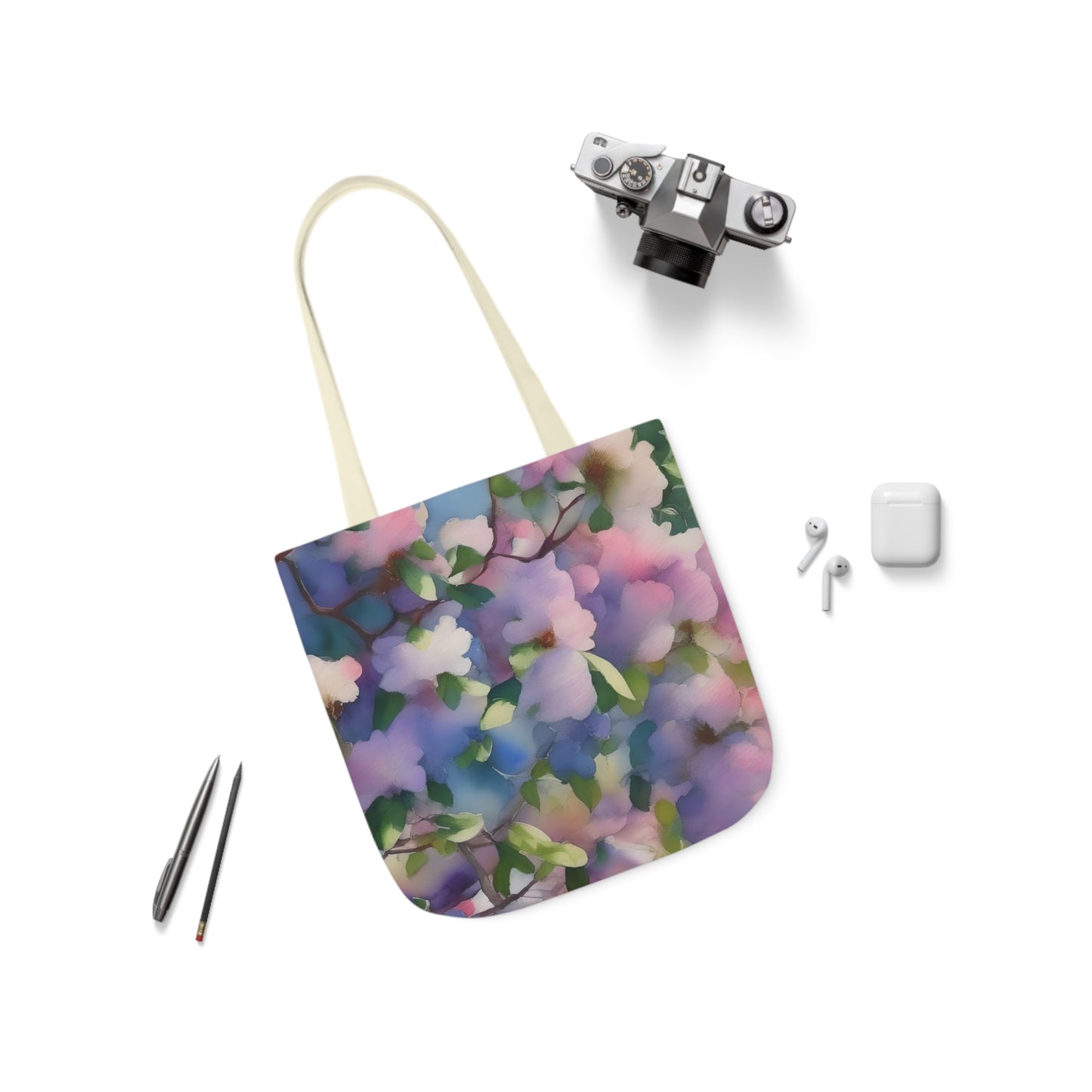 Spring Floral Canvas Tote