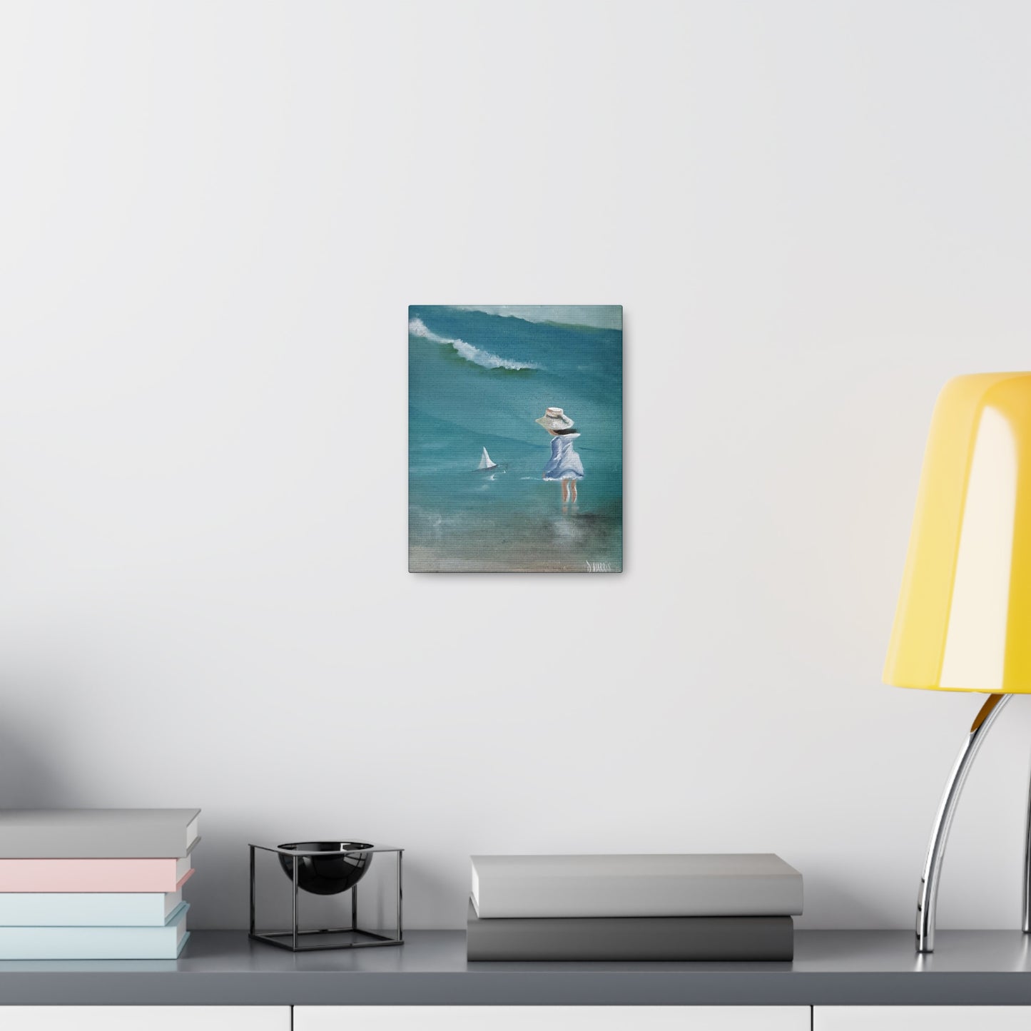 Dodie's Girl on the Beach Canvas