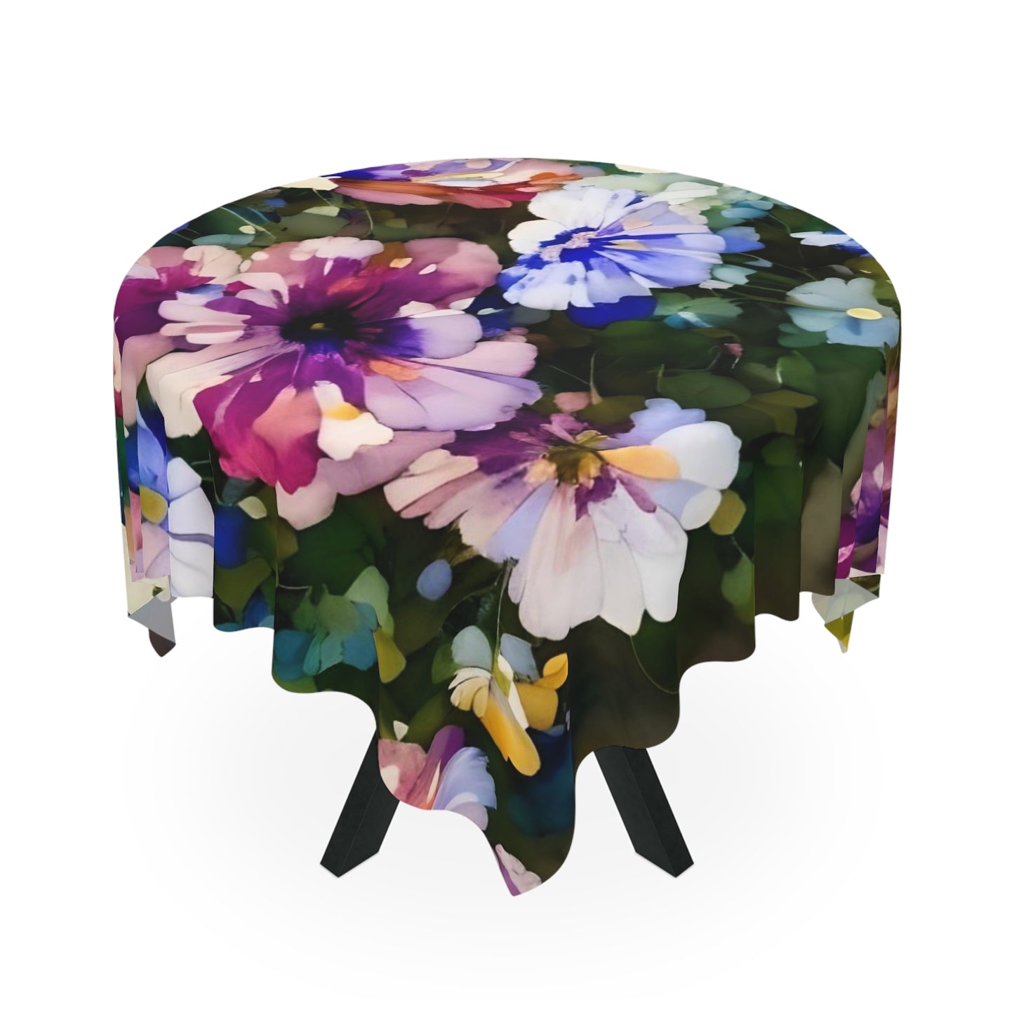 Impressionistic Pansies Accent Tablecloth