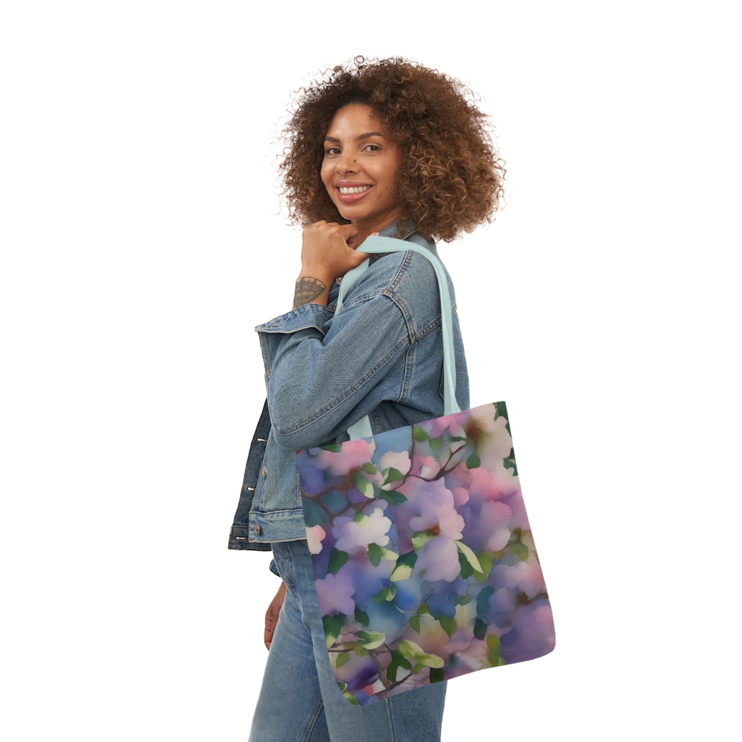 Spring Floral Canvas Tote