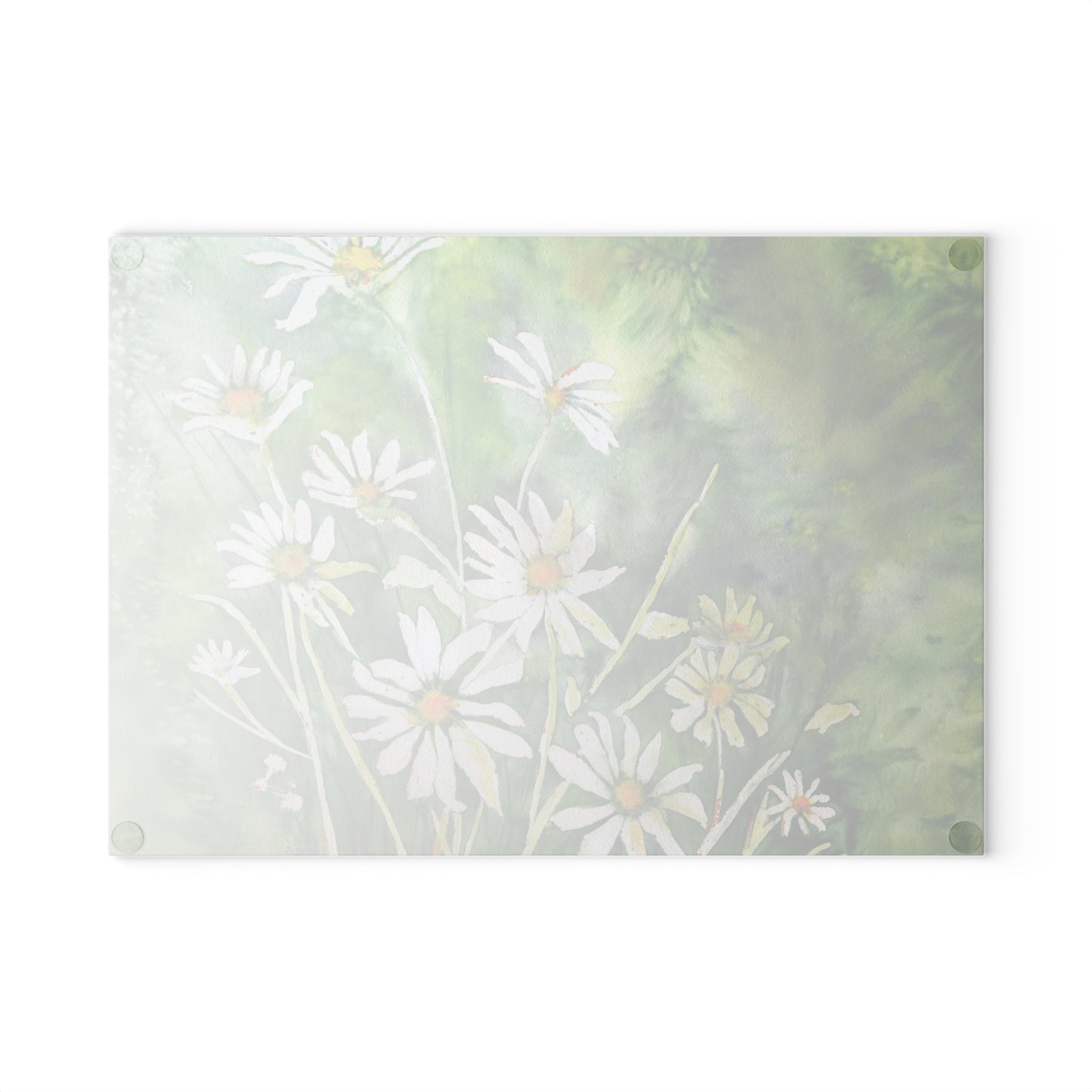 Dodie's Daisies Glass Cutting Board
