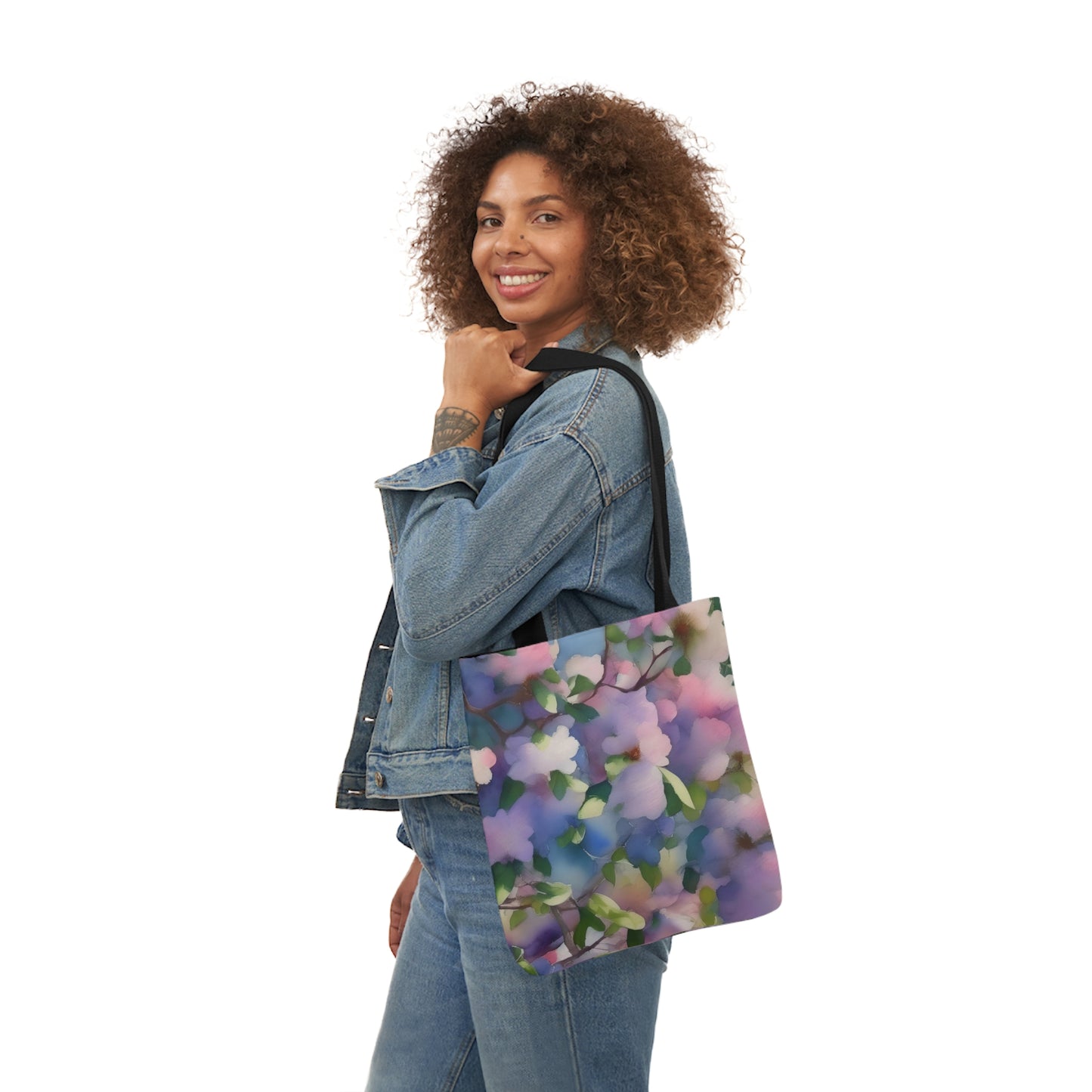 Spring Floral Canvas Tote