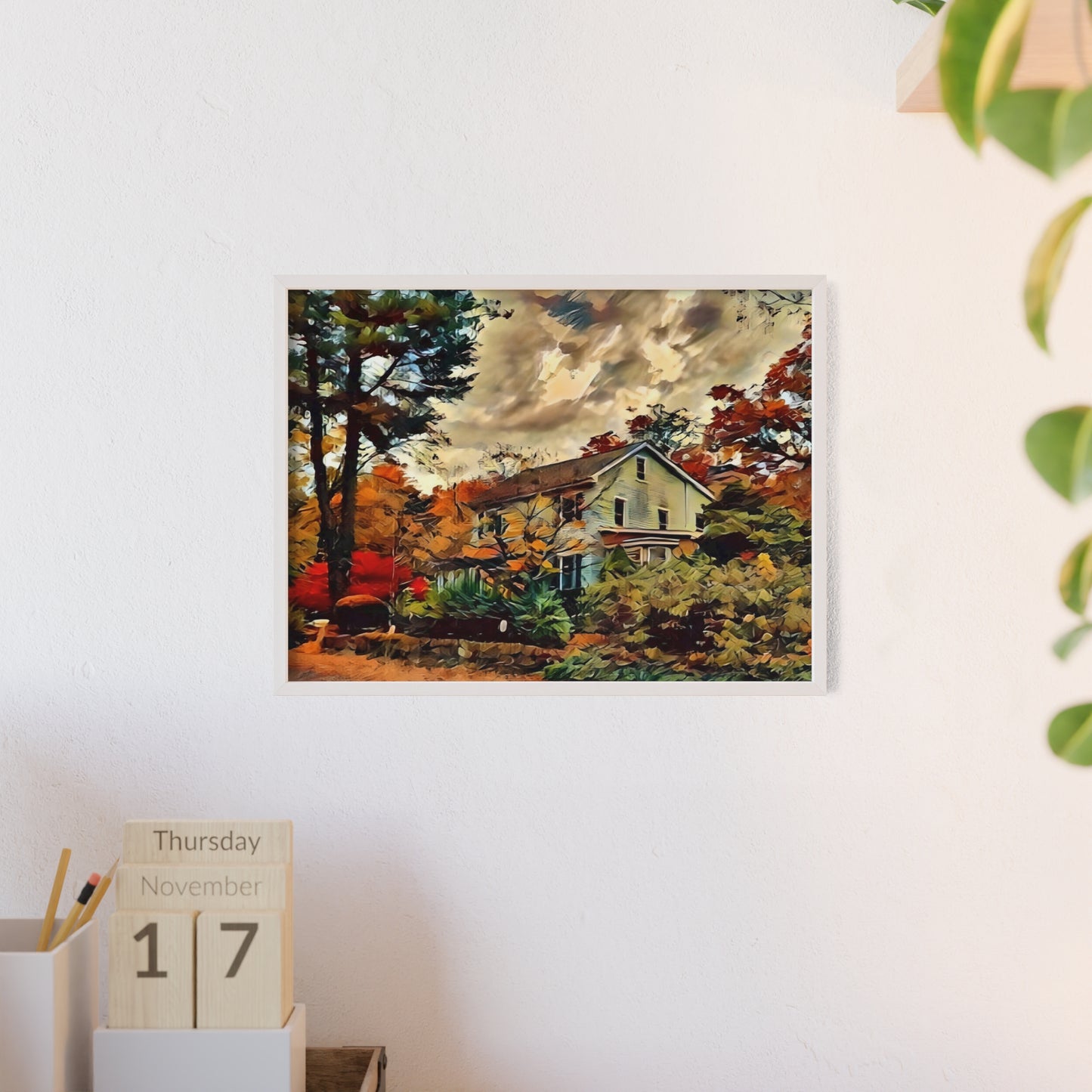 Impressionistic Fall Country Home