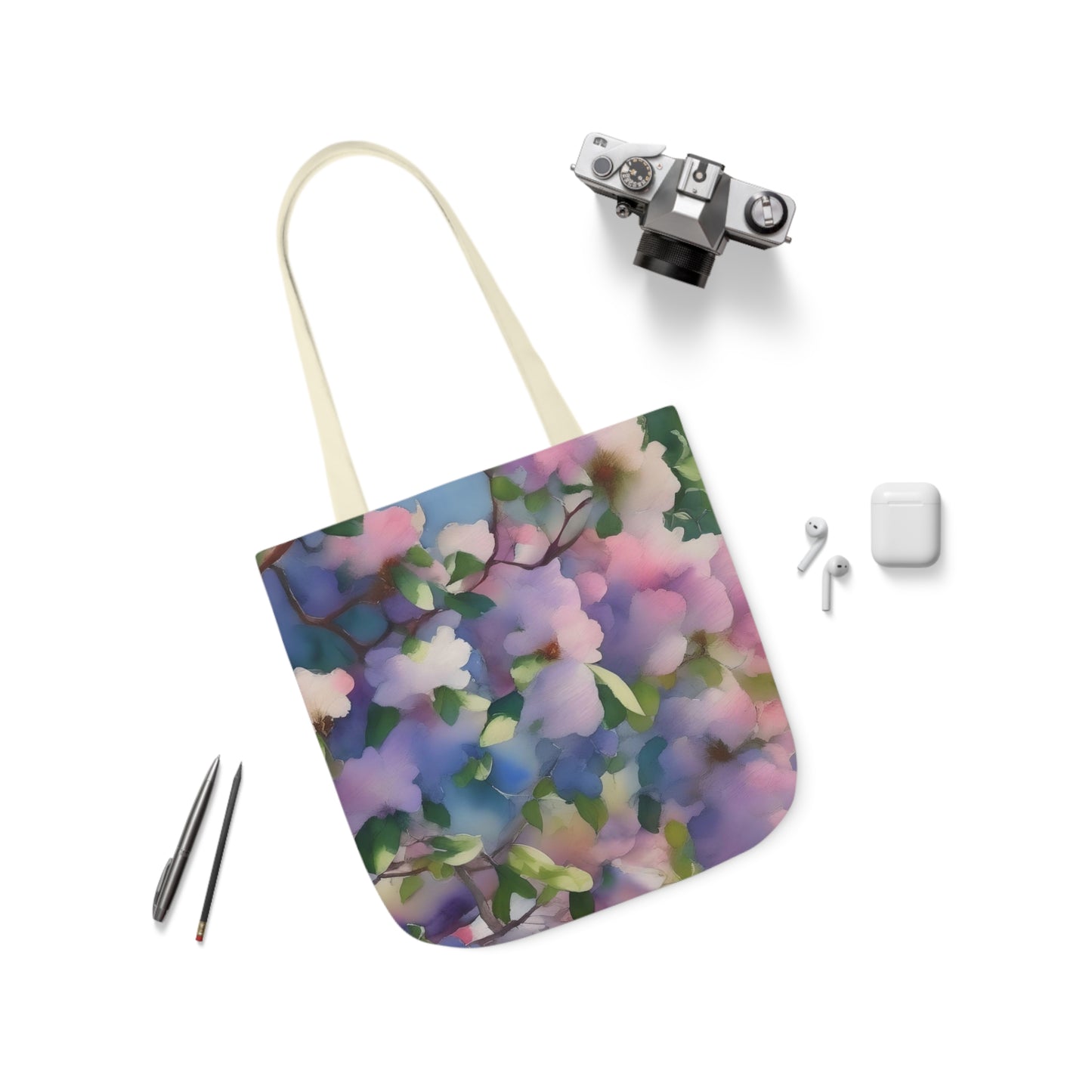 Spring Floral Canvas Tote