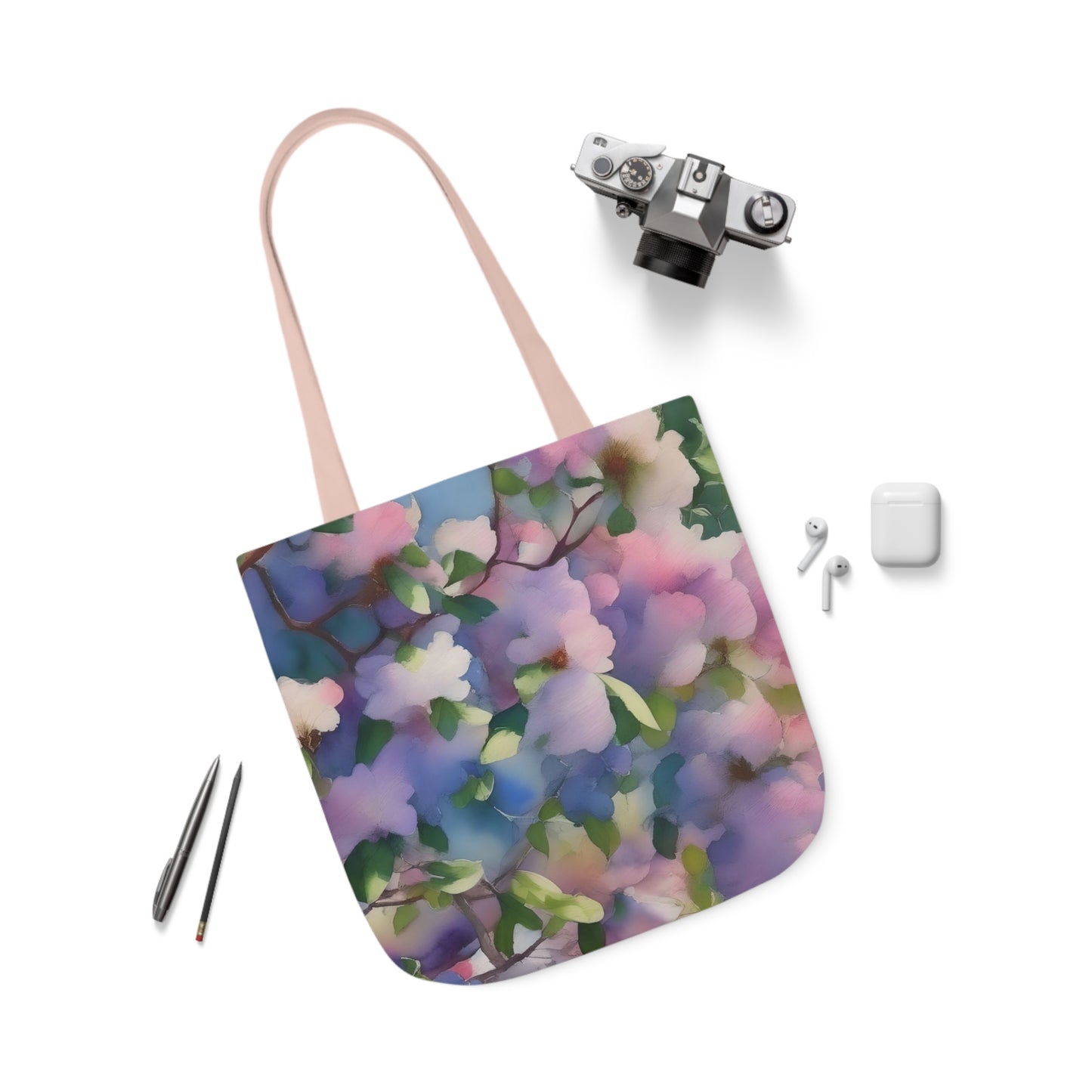 Spring Floral Canvas Tote
