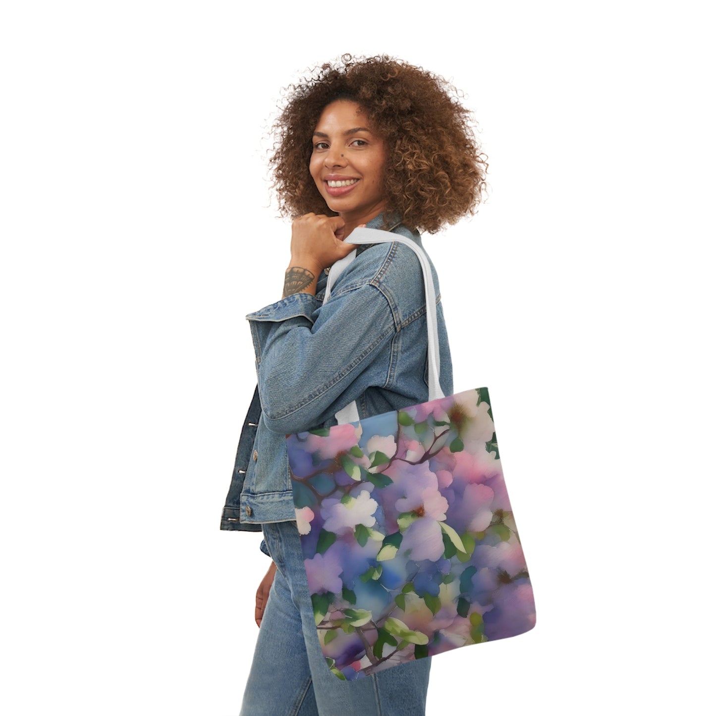 Spring Floral Canvas Tote
