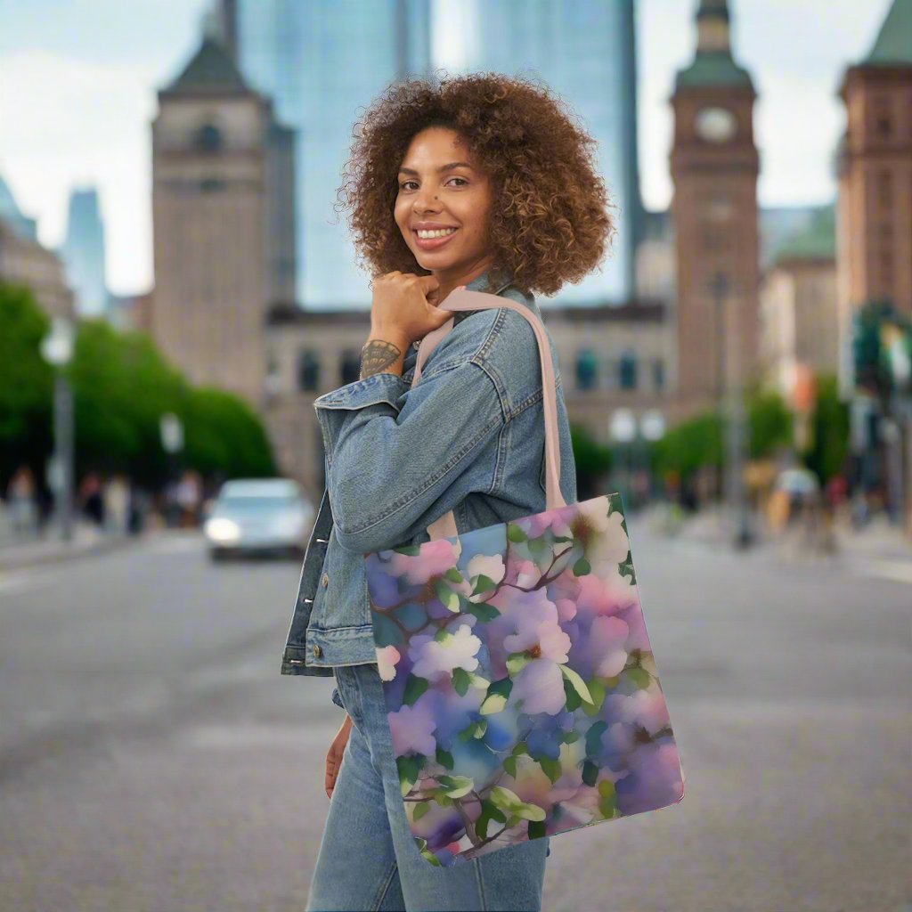 Spring Floral Canvas Tote