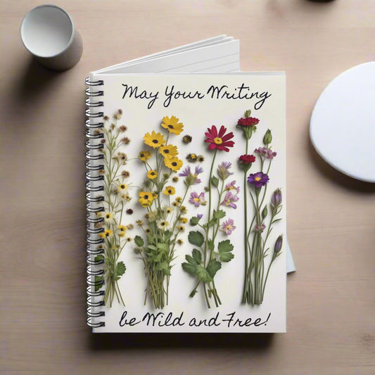 3D Wildflowers Notebook - Ruled Line