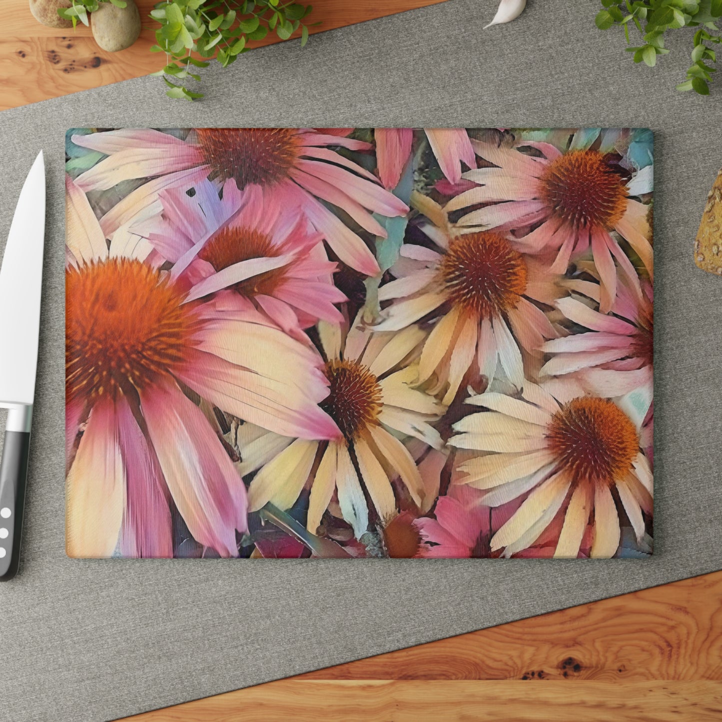Coneflower Glass Cutting Board