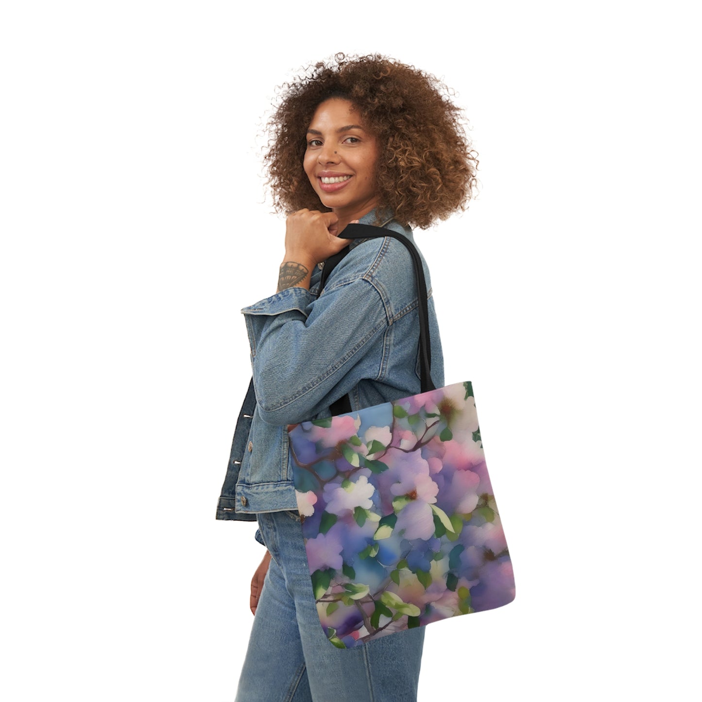 Spring Floral Canvas Tote
