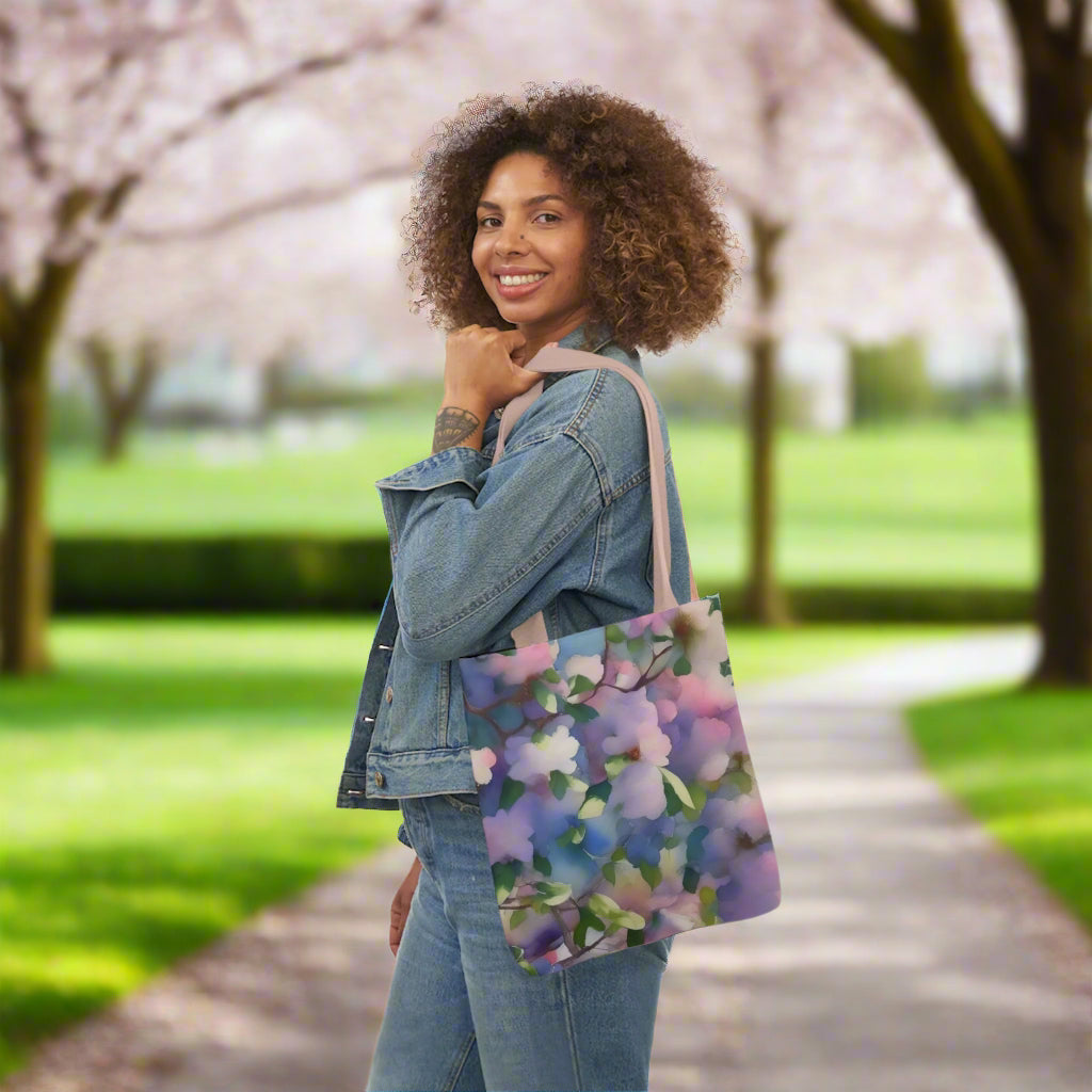 Spring Floral Canvas Tote