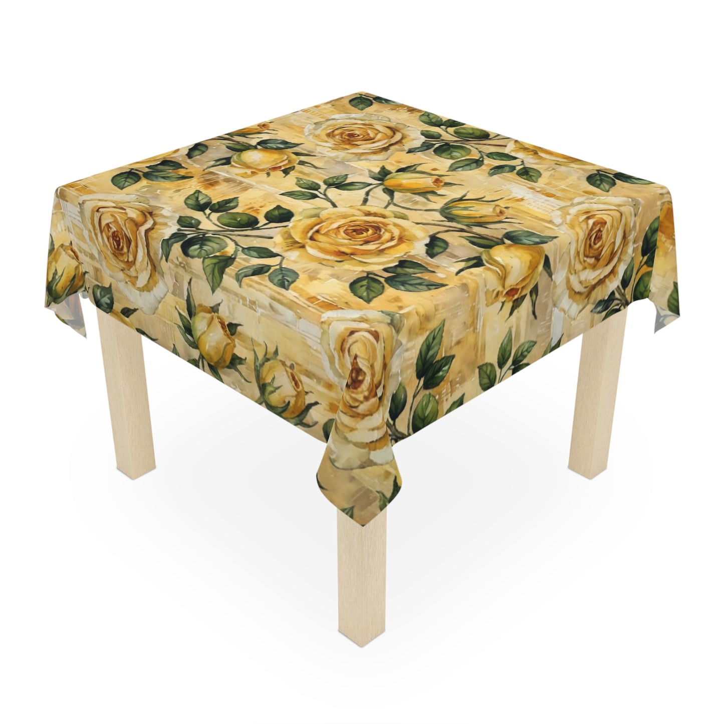 Golden Rose Garden – Floral Tablecloth