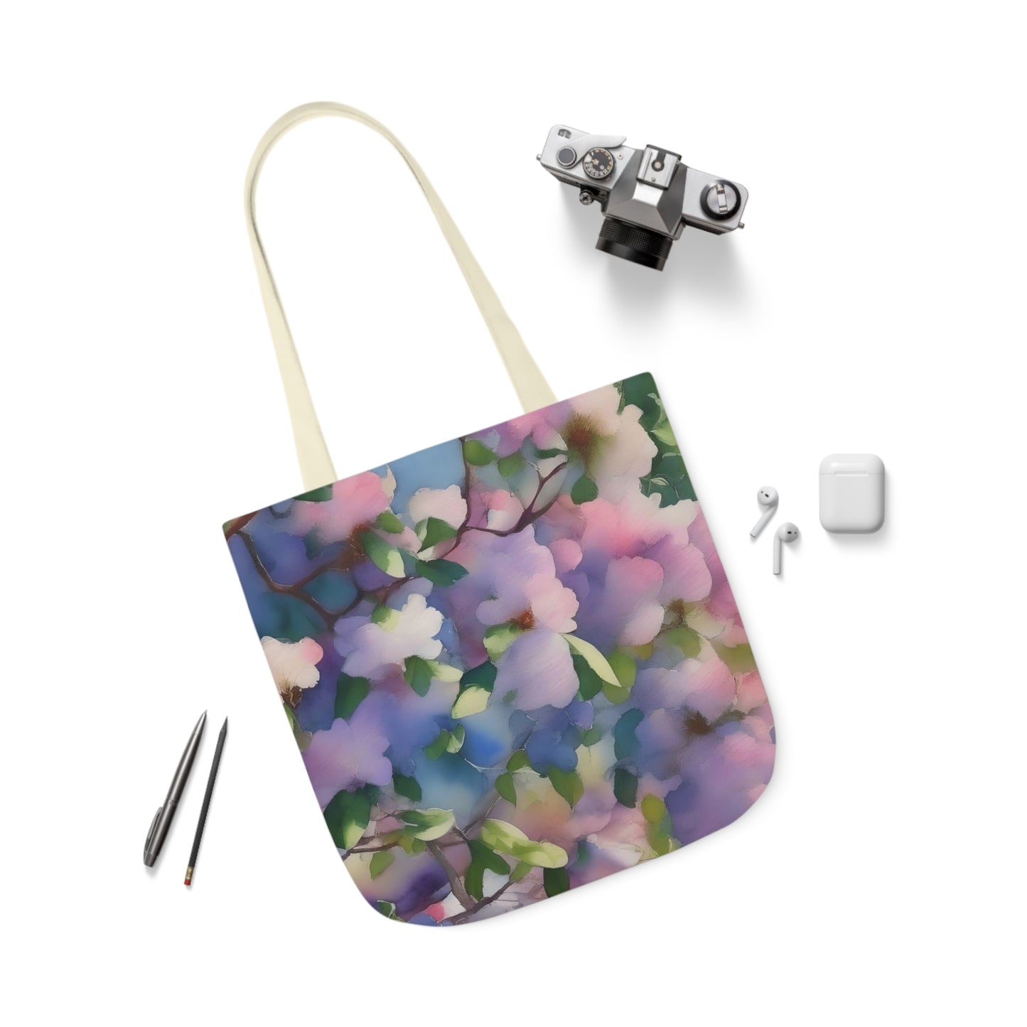 Spring Floral Canvas Tote