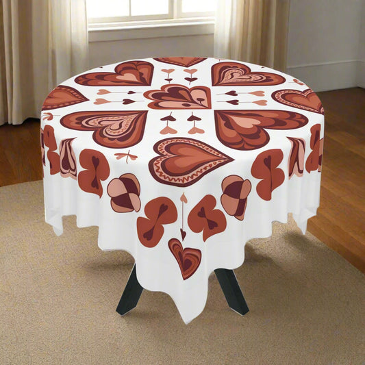 Hearts Galore Accent Tablecloth-Vintage Style