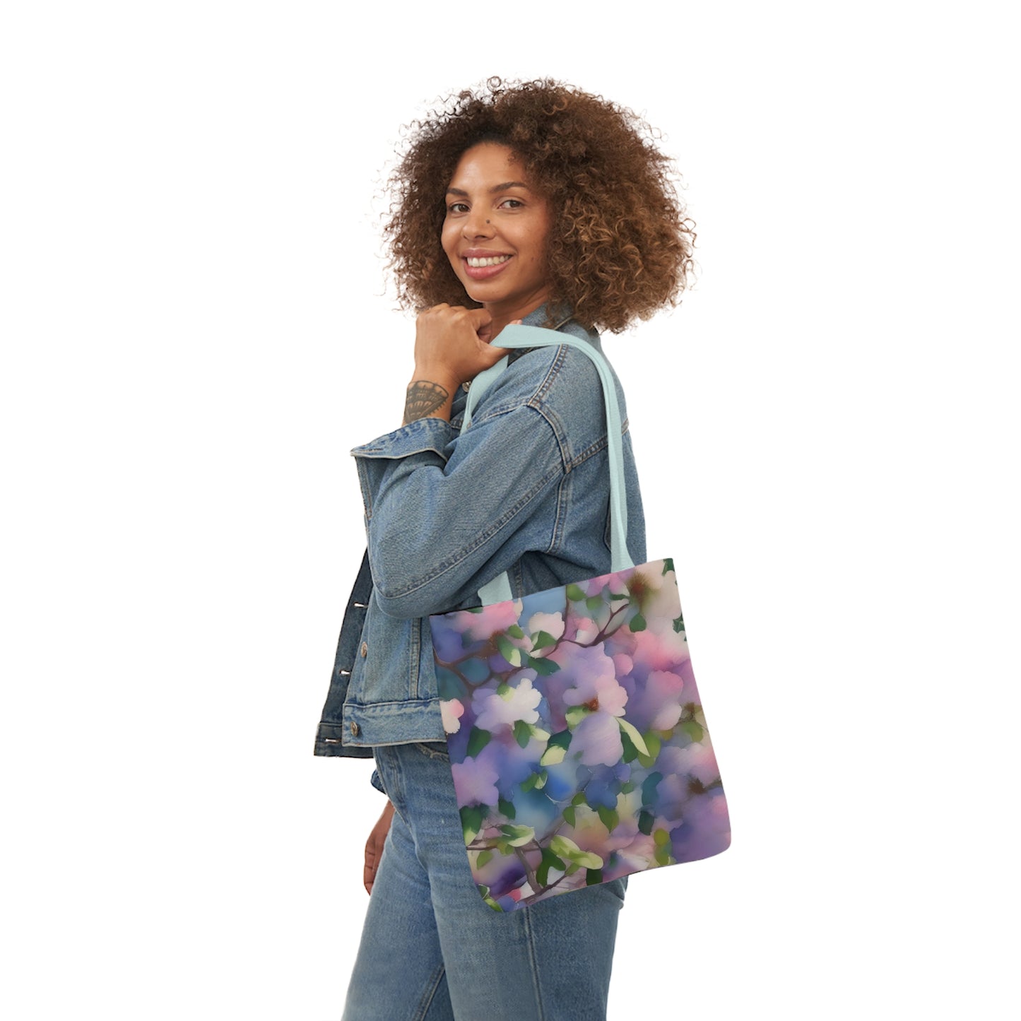 Spring Floral Canvas Tote