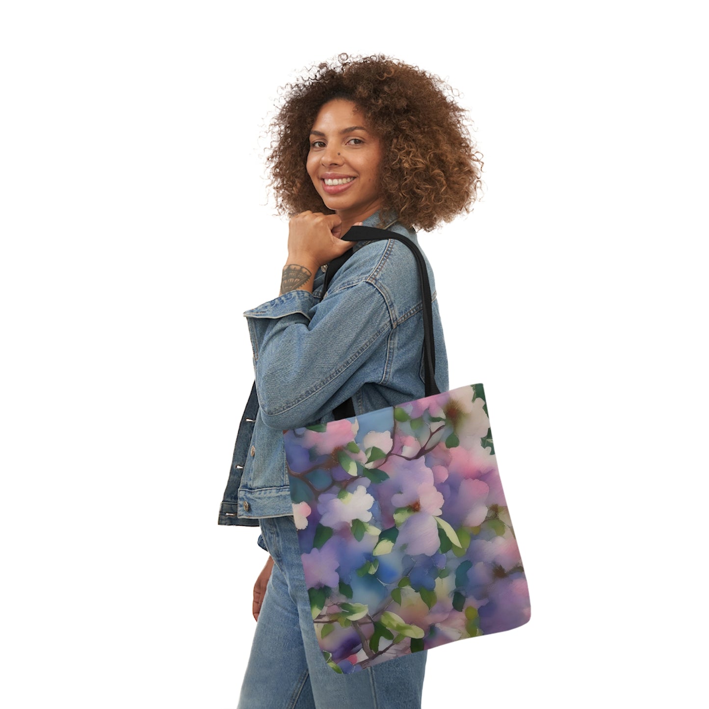 Spring Floral Canvas Tote