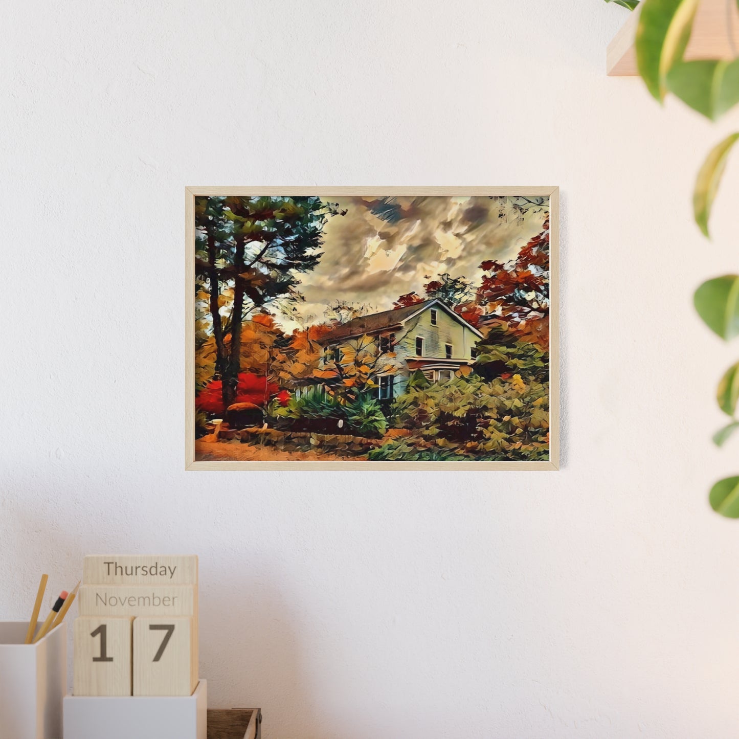 Impressionistic Fall Country Home